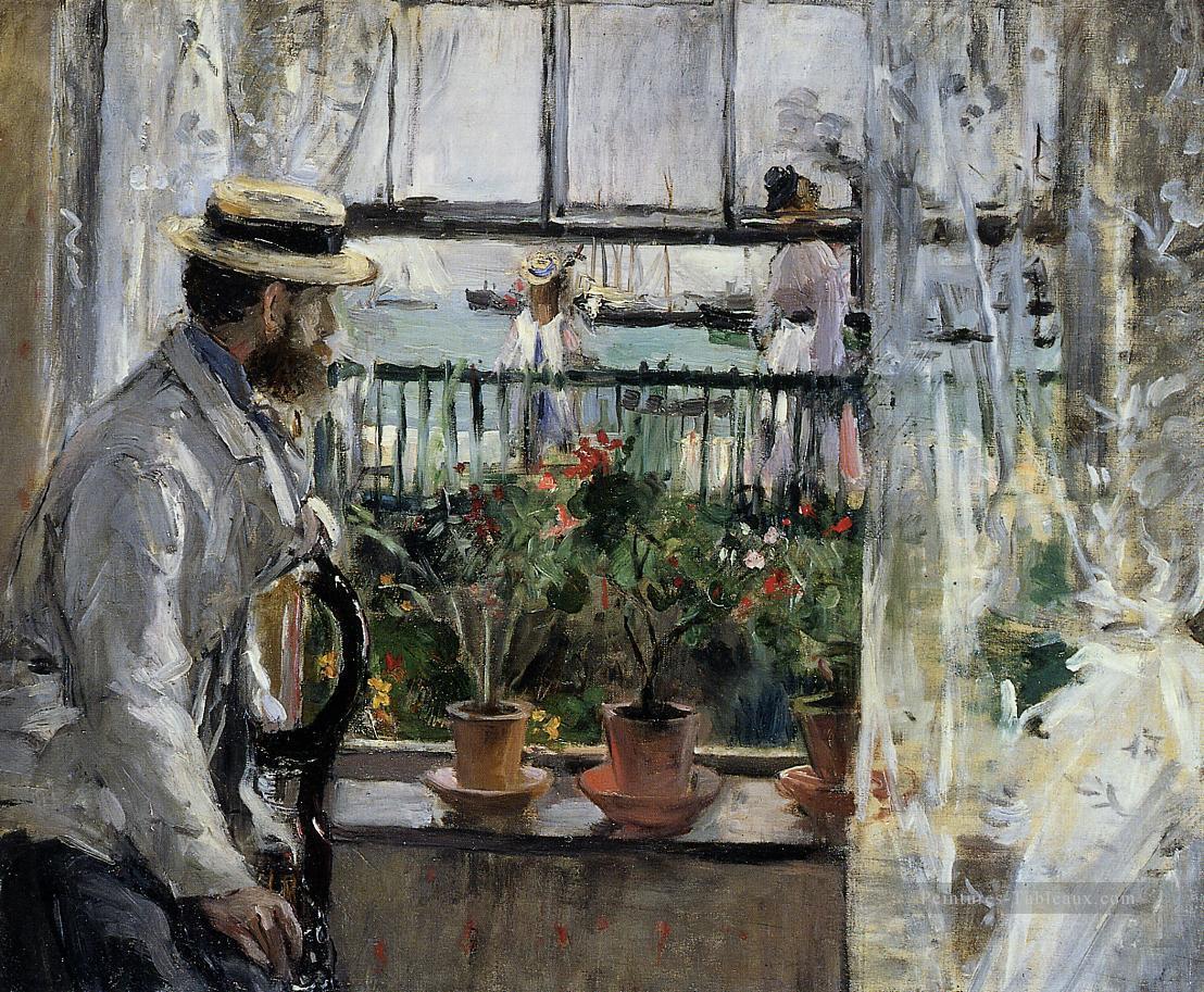 Eugène Manet sur l’île de Wight Berthe Morisot Peintures à l'huile